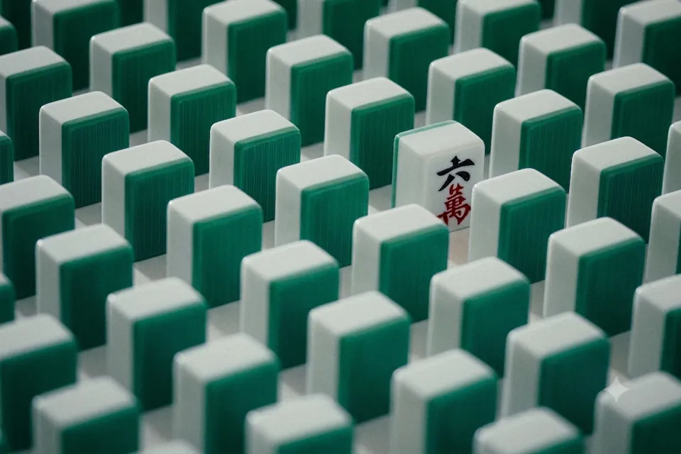 Green mahjong tiles